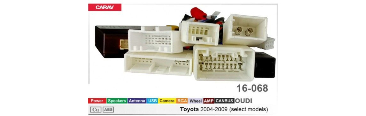 Комплект переходников Carav 16-068 в Toyota (для магнитол 7", 9", 10.1"), фото 7