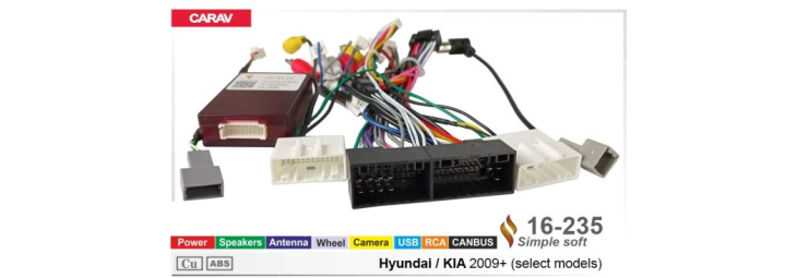 Комплект переходников Carav 16-235 в Hyundai, Kia (для магнитол 7", 9", 10.1"), фото 6