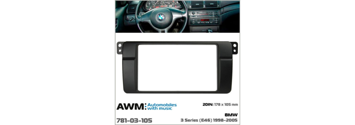 Переходная рамка AWM 781-03-105 для BMW 3 E46 1998-2005, фото 4