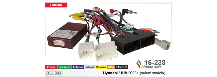 Комплект переходников Carav 16-238 в Hyundai, Kia (для магнитол 7", 9", 10.1"), фото 5