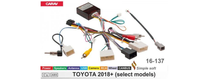 Комплект переходников Carav 16-137 в Toyota (для магнитол 7", 9", 10.1"), фото 7