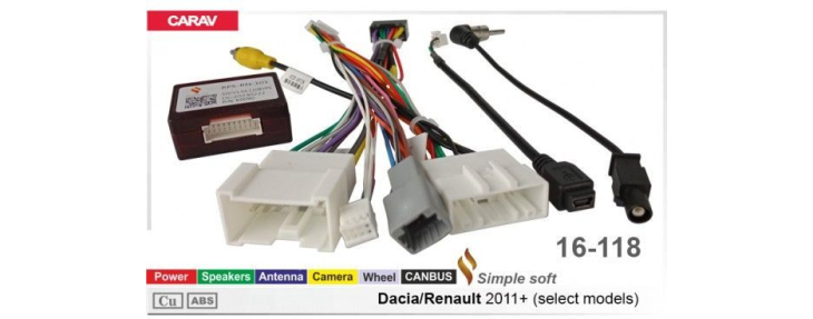 Комплект переходников Carav 16-118 в Dacia, Renault (для магнитол 7", 9", 10.1"), фото 6