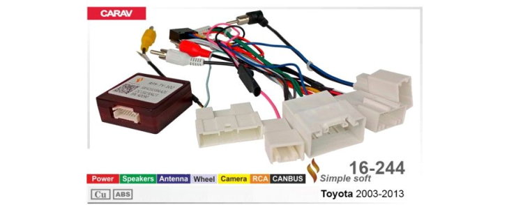 Комплект переходников Carav 16-244 в Toyota (для магнитол 7", 9", 10.1"), фото 5