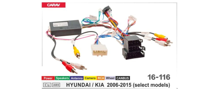 Комплект переходников Carav 16-116 в Hyundai, Kia (для магнитол 7", 9", 10.1"), фото 6