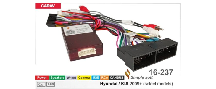 Комплект переходников Carav 16-237 в Hyundai, Kia ( для магнитол 7", 9", 10.1"), фото 5