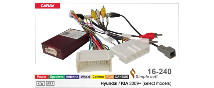 Комплект переходников Carav 16-240 в Hyundai, Kia (для магнитол 7", 9", 10.1"), фото 5