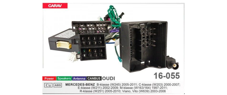 Комплект переходников Carav 16-055 в Mercedes (для магнитол 7", 9", 10.1"), фото 8