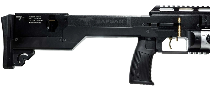 Пневматична гвинтівка ZBROIA Sapsan TAC-MC 450/480 4,5 мм чорний, фото 6