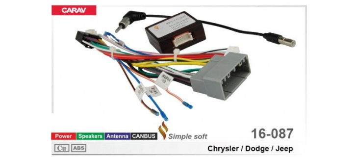 Комплект переходников Carav 16-087 в Chrysler, Dodge, Jeep (для магнитол 7", 9", 10.1"), фото 6