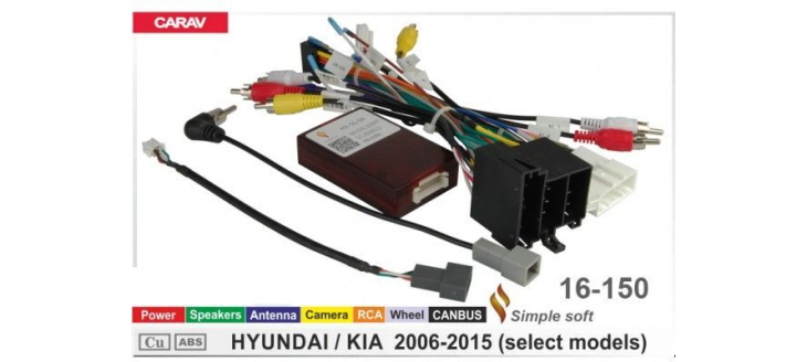 Комплект переходников Carav 16-150 в Hyundai, Kia (для магнитол 7", 9", 10.1"), фото 6