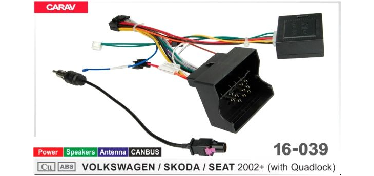 Комплект переходников Carav 16-039 в Volkswagen, Audi, Skoda, Seat (для магнитол 7", 9", 10.1"), фото 6