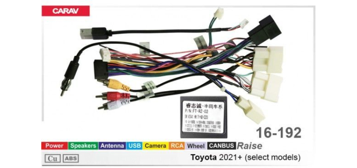 Комплект переходников Carav 16-192 в Toyota (для магнитол 7", 9", 10.1"), фото 6