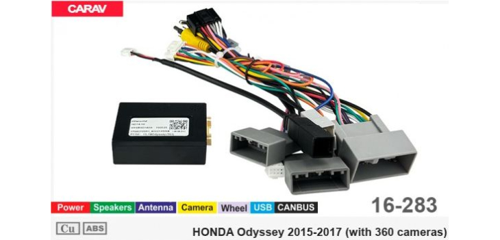 Комплект переходников Carav 16-283 в Honda Odyssey (для магнитол 7", 9", 10.1"), фото 6