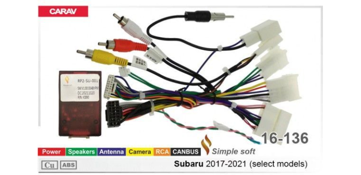 Комплект переходников Carav 16-136 в Subaru (для магнитол 7", 9", 10.1"), фото 7
