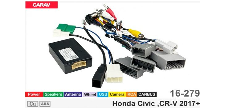 Комплект переходников Carav 16-279 в Honda Civic, CR-V (для магнитол 7", 9", 10.1"), фото 8