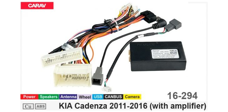 Комплект переходников Carav 16-294 в Kia Cadenza (для магнитол 7", 9", 10.1"), фото 6