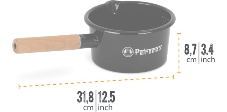 Ковш эмалированный Petromax Enamel Pan 1 л Черный (px-panen1-s), фото 5