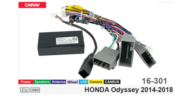 Комплект переходников Carav 16-301 в Honda Odyssey (для магнитол 7", 9", 10.1"), фото 6