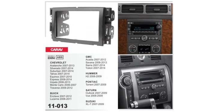 Переходная рамка Carav 11-013 для Chevrolet, Buick, GMC, Hummer, Pontiac, Saturn, Suzuki, фото 4