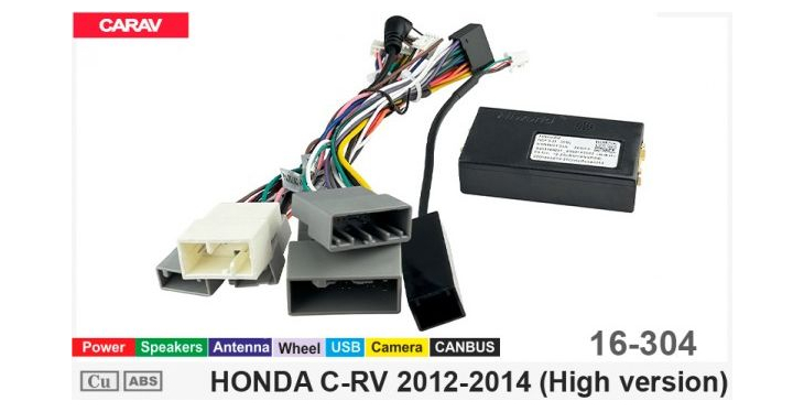 Комплект переходников Carav 16-304 в Honda CR-V (для магнитол 7", 9", 10.1"), фото 6