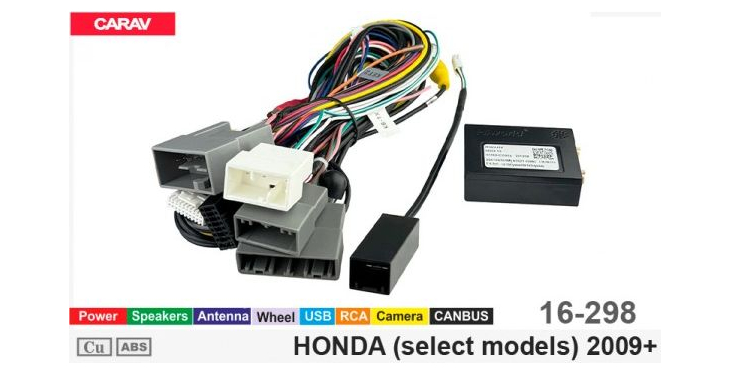 Комплект переходников Carav 16-298 в Honda Odyssey, Elysion (для магнитол 7", 9", 10.1"), фото 5