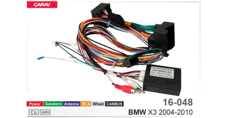 Комплект переходников Carav 16-048 в BMW X3 (E83) 2004-2010 (для магнитол 7", 9", 10.1"), фото 7