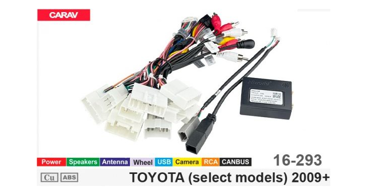 Комплект переходников Carav 16-293 в Toyota (для магнитол 7", 9", 10.1"), фото 6