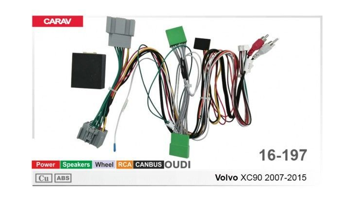 Комплект переходников Carav 16-197 в Volvo XC90 (для магнитол 7", 9", 10.1"), фото 6