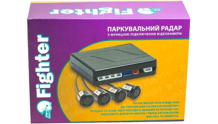 Видеопарктроник Fighter FPS-01V Silver с возможностью подключения камеры (4 датчика), Цвет датчиков: серебристый, фото 4