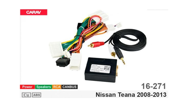 Комплект переходников Carav 16-271 в Nissan Teana (для магнитол 7", 9", 10.1"), фото 7