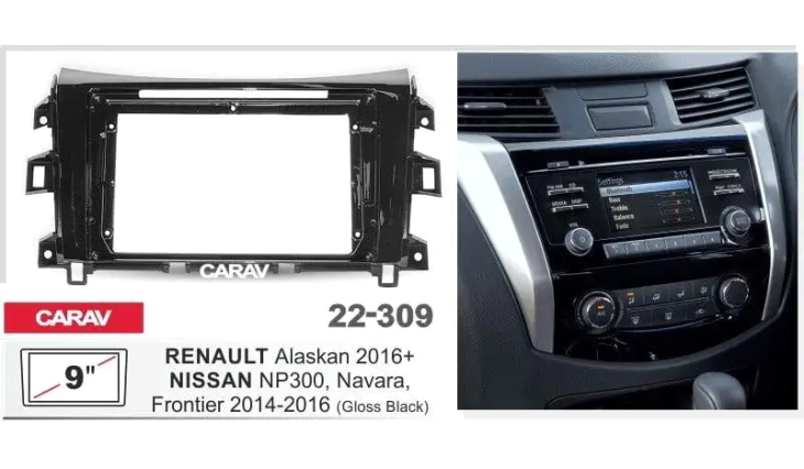 Переходная рамка Carav 22-309 для Nissan NP300, Navara, Frontier 2014-2016, Renault Alaskan 2016+, фото 5