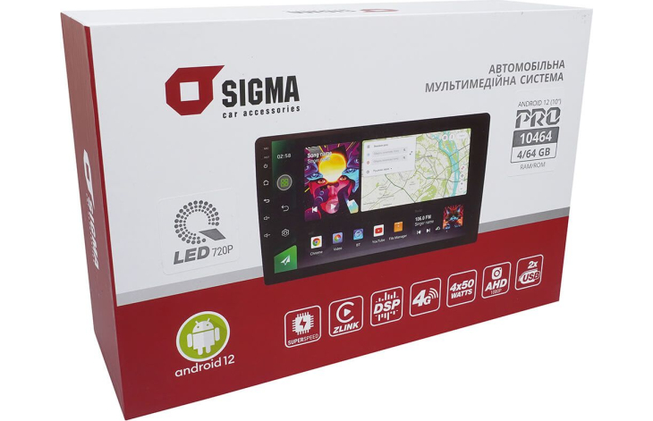 Автомагнитола Sigma Pro 10464 4+64Gb 10", Линейка: Pro, Модификация: 4+64Gb, Комплектация: 10", фото 9