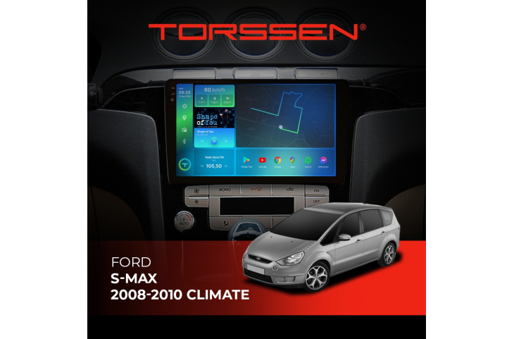 Штатная магнитола Torssen 2K Ford S-Max 2008-2010 Climate F96128 4G Carplay DSP, Линейка: 2K F9, Модификация: 6+128Gb, фото 2