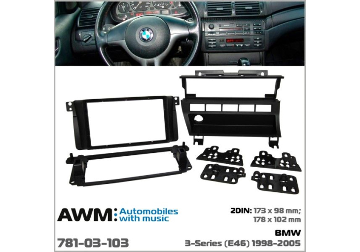 Перехідна рамка AWM 781-03-103 для BMW 3, E46, фото 6