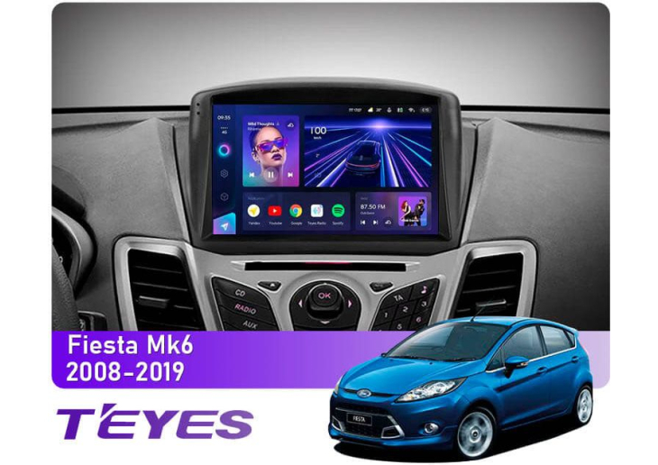 Штатная магнитола Teyes CC3 4+64Gb Ford Fiesta 6 (Mk6) 2008-2019 (F2) (B) 9", Линейка: CC3, Модификация: 4+64Gb, Комплектация: F2 B, фото 4