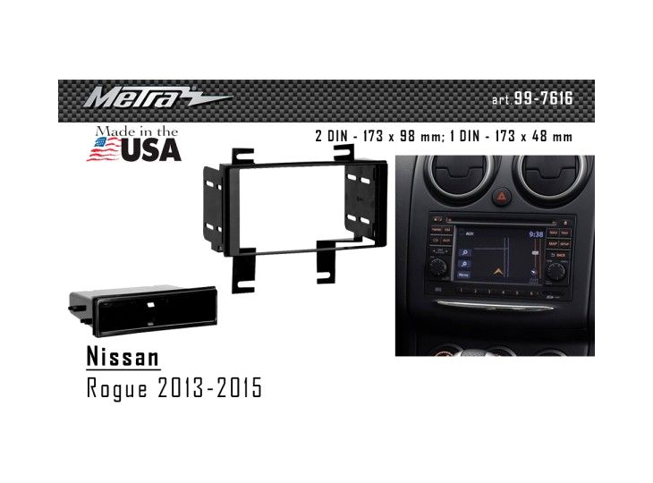 Переходная рамка Metra 99-7616 для Nissan Rogue Select, фото 2
