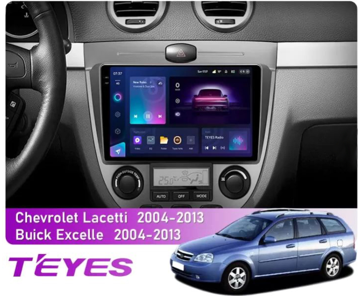 Штатная магнитола Teyes CC3 2k 6+128Gb Chevrolet Lacetti J200, Buick Excelle Hrv 2004-2013 (F2) 9", Линейка: CC3 2k, Модификация: 6+128Gb, Комплектация: F2, фото 2