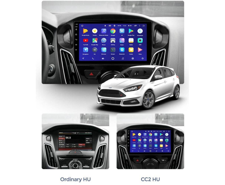 Штатная магнитола Teyes CC3 360 2k 6+128Gb Ford Focus 3 (Mk3) 2011-2019 9", Линейка: CC3 360 2k, Модификация: 6+128Gb, фото 2