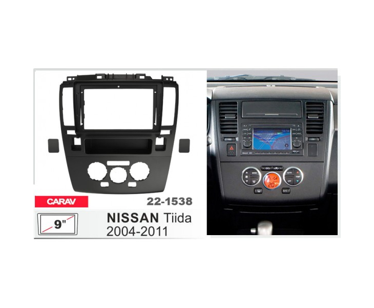 Переходная рамка Carav 22-1538 для Nissan Tiida 2004-2011, Versa 2007-2012, фото 4