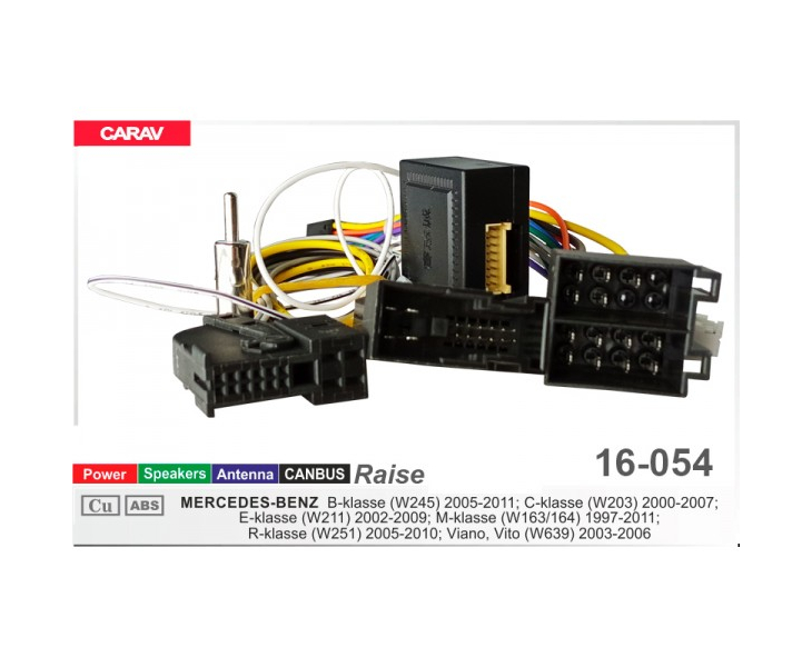 Комплект переходников Carav 16-054 в Mercedes (для магнитол 7", 9", 10.1"), фото 9