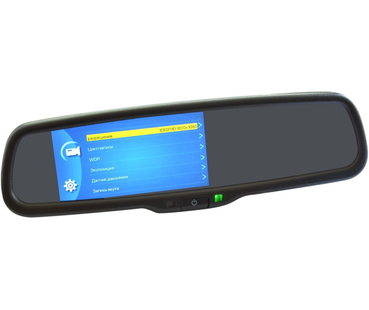 Штатне дзеркало Prime-X 050DMD з автозатемненням, відеореєстратором, камерою заднього виду, що замінюється, фото 2