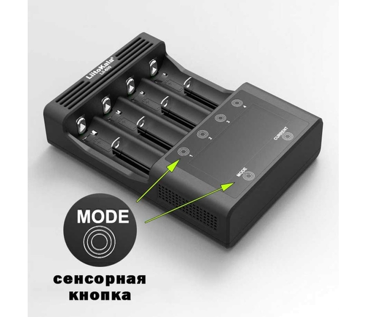 Универсальное интеллектуальное зарядное устройство для аккумуляторов LiitoKala Lii-600 EU + автомобильный кабель, фото 5