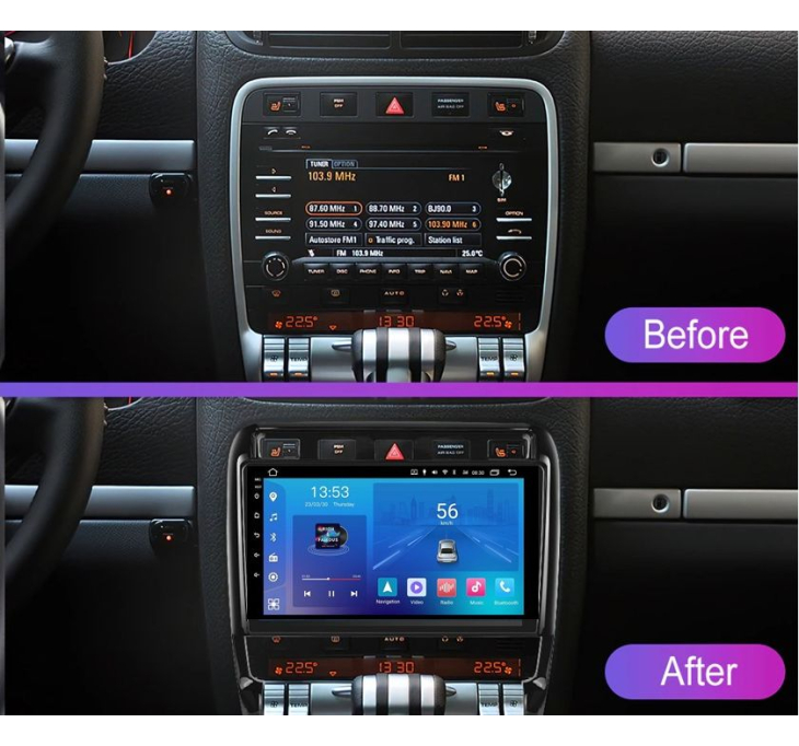 Штатна магнітола FORS.auto FS 1 LITE для Porsche Cayenne (1+32Gb, 9") 2002-2010 (FS-1051), Лінійка: FS 1 LITE, Модифікація: 1+32Gb, фото 2