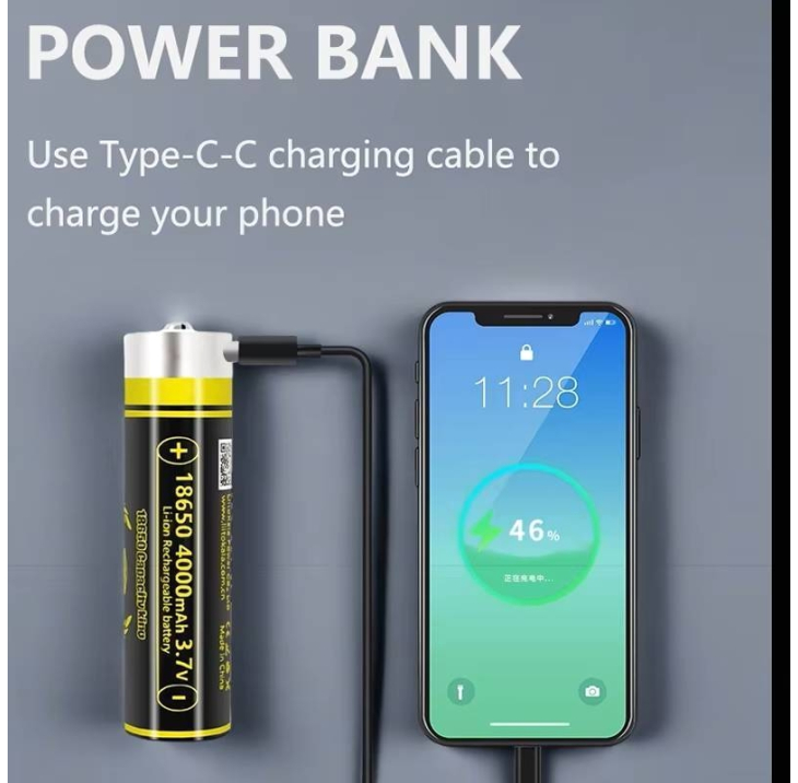 Аккумулятор LiitoKala USB-King4000 3.7V 18650 4000mAh с USB, фото 4