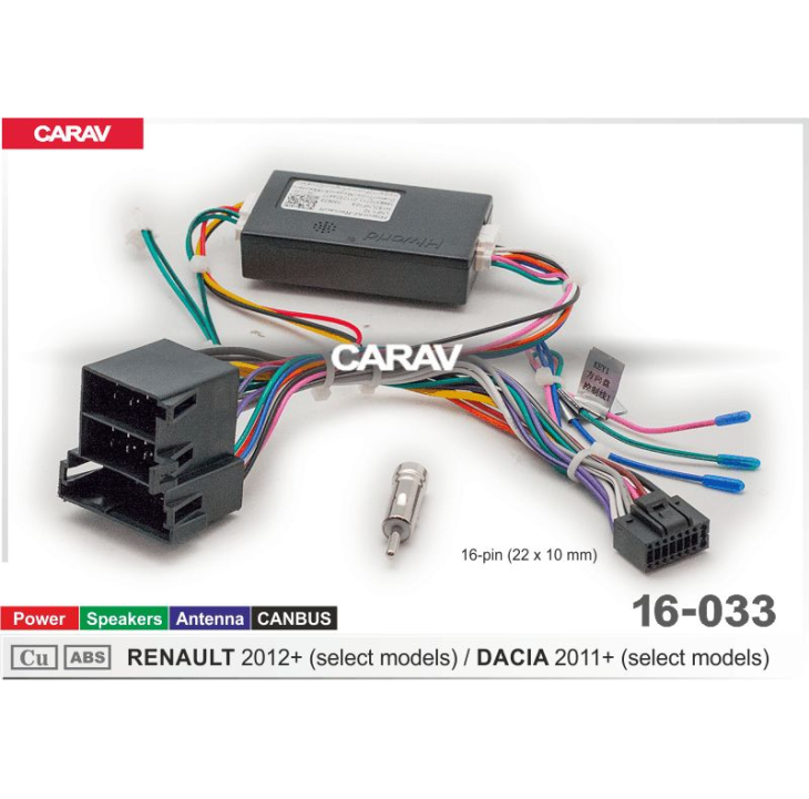 Комплект переходников Carav 16-033 в Renault 2012+, Dacia 2011+ (для магнитол 7", 9", 10.1"), фото 9