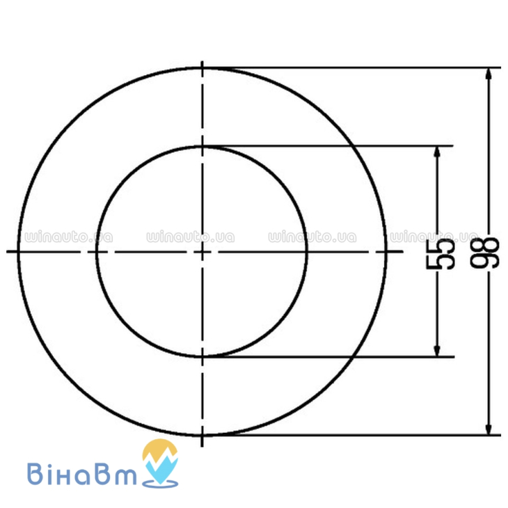 Декоративное кольцо Hella 8XU 008 405-031 (55/98 мм), фото 2