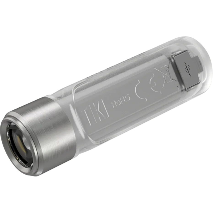 Фонарь наключный Nitecore TIKI прозрачный с USB-C, Цвет: прозрачный тип 2, фото 3