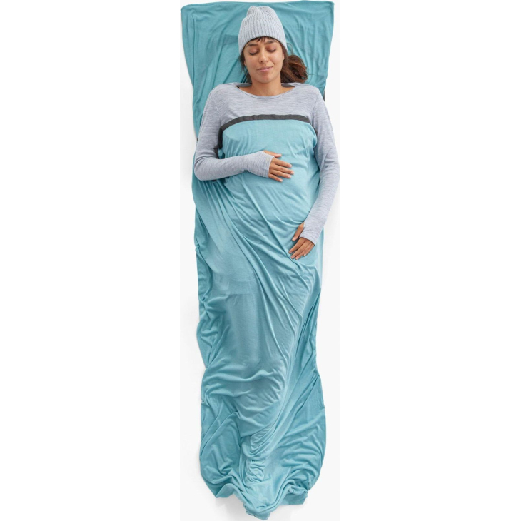 Вкладыш в спальник Sea to Summit Comfort Blend Sleeping Bag Liner Rectangular w/ Pillow Sleeve Aqua Sea Blue, фото 2