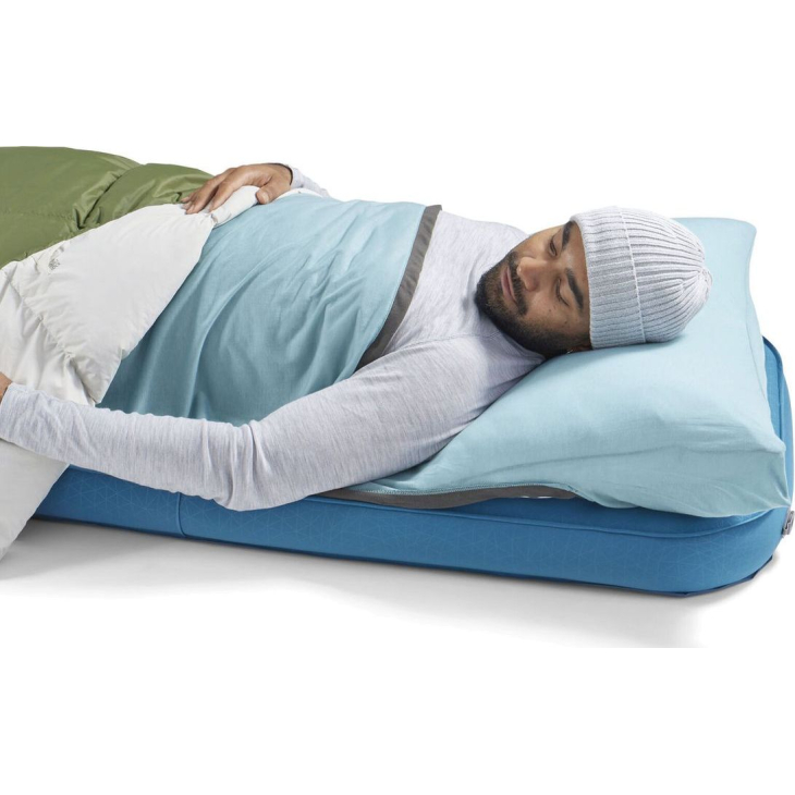 Вкладыш в спальник Sea to Summit Comfort Blend Sleeping Bag Liner Rectangular w/ Pillow Sleeve Aqua Sea Blue, фото 3