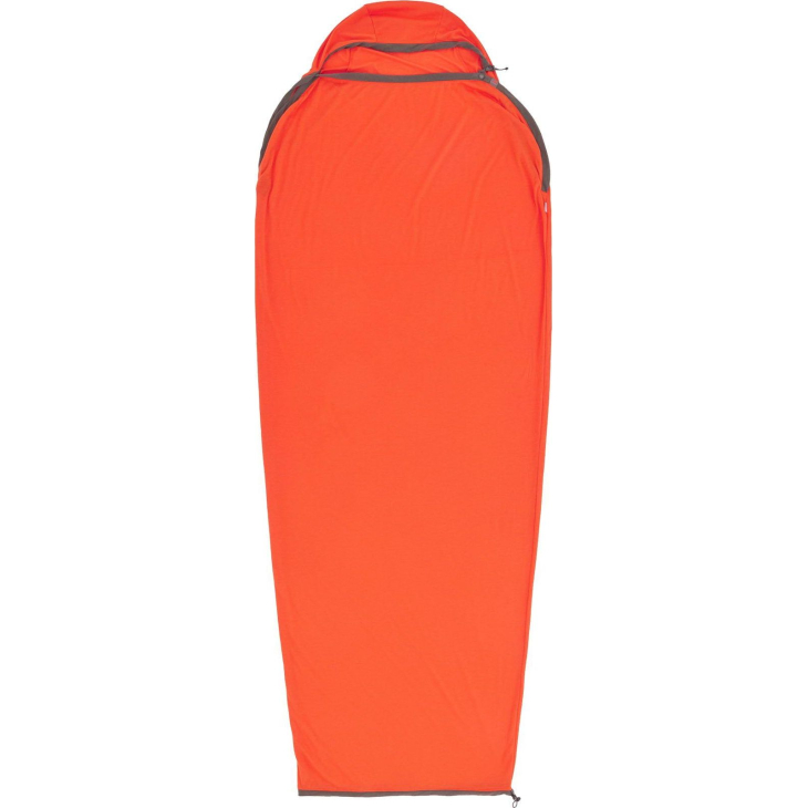 Вкладыш в спальник Sea to Summit Reactor Extreme Sleeping Bag Liner Mummy w/ Drawcord - S Spicy Orange, фото 2